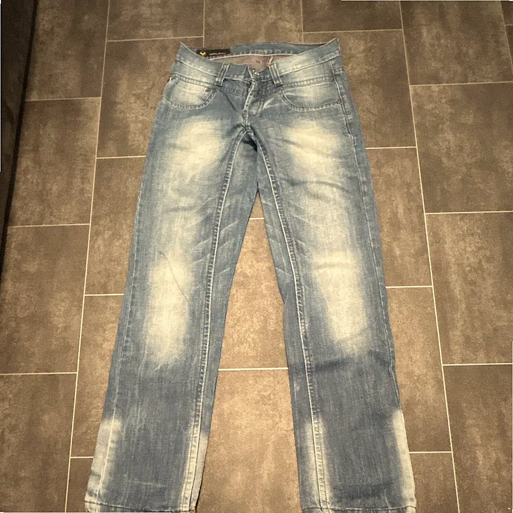 Original Cordon Herren Jeans blau Denim helle Waschung Five-Pocket 31/34