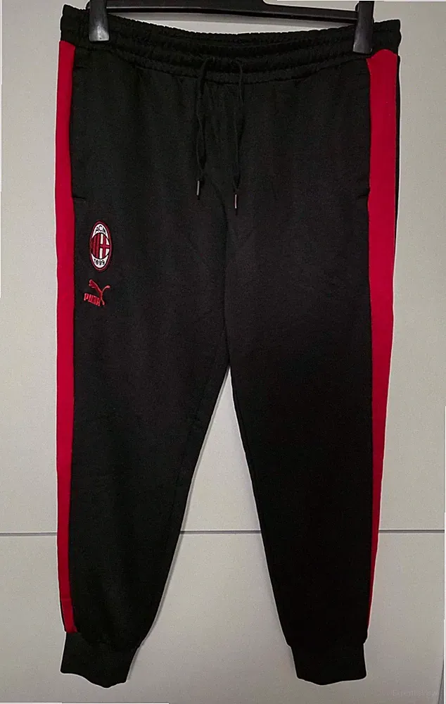 Original Puma AC Milan Jogginghose Trainingshose Schwarz Rot Herren Gr. XL