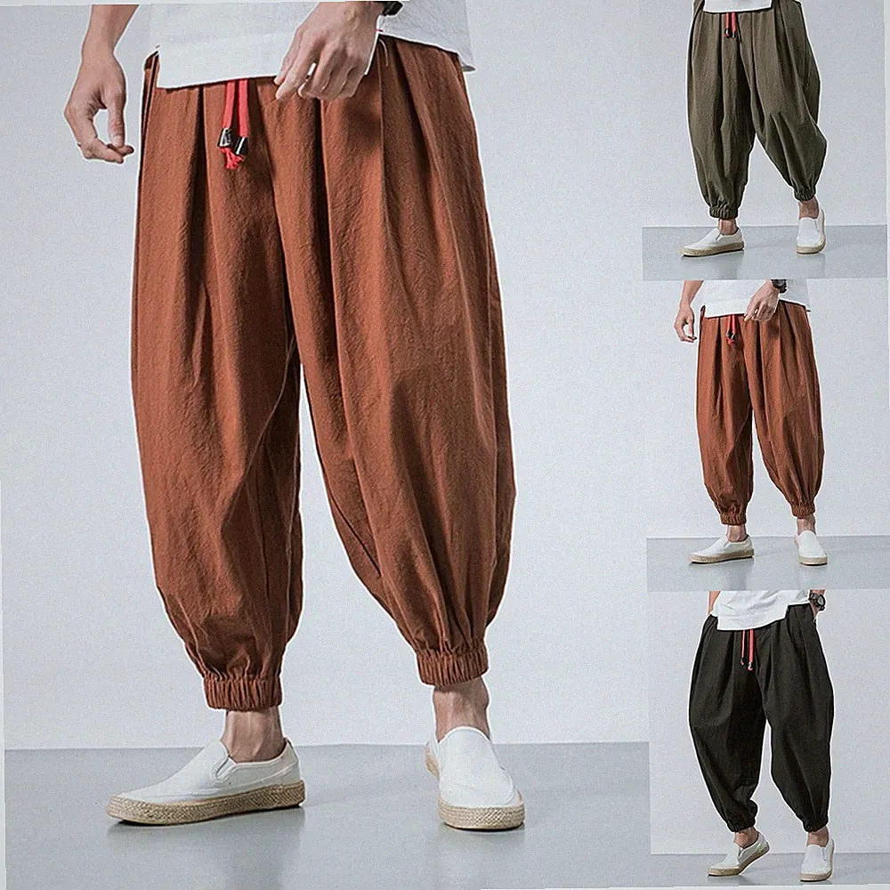 Oversize Jogginghose Haremshose Loose Fit Baggy Silhouette Beinbindung