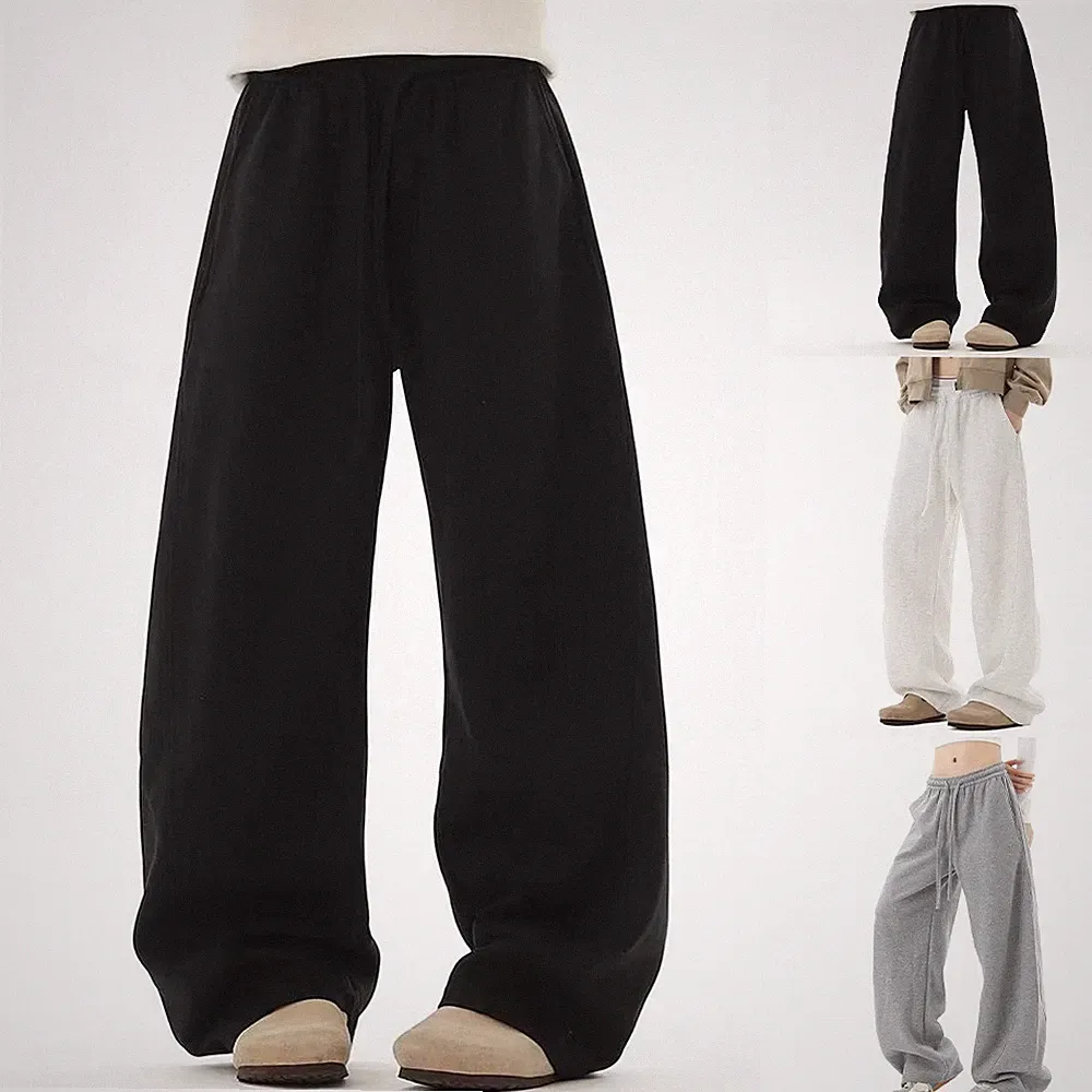 Oversize Jogginghose mit weitem Bein für Damen und Herren Freizeithose mit Kord