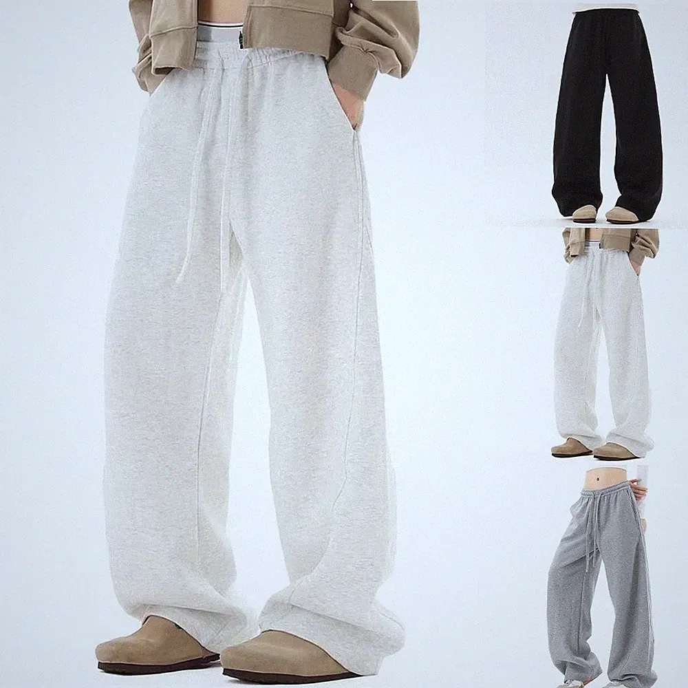 Oversize Schnitt Wide Leg Jogginghose Baggy Freizeithose Unisex Straight Style