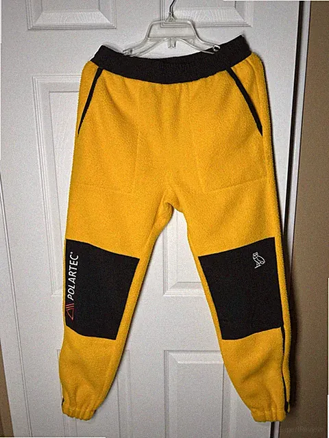 OVO x Polartec Fleece Joggers Yellow & Black SS22 – Limited Edition Men’s Size S
