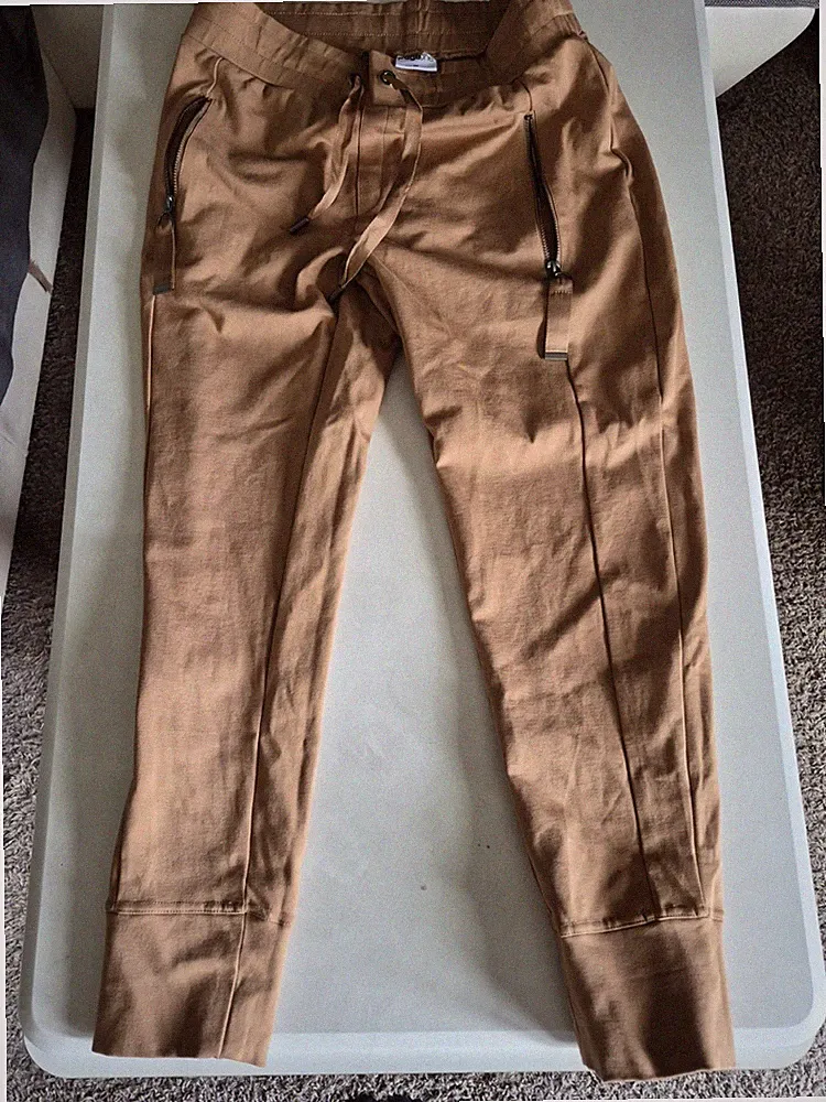 Page One Damen Jogginghose Gr. M Beige Sweatpants Cargo Reißverschluss Top!