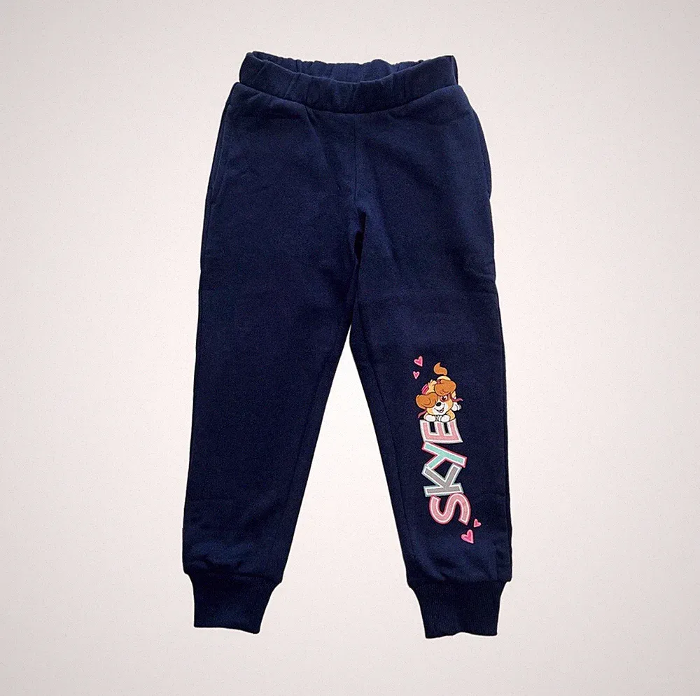 Paw Patrol Warme Jogginghose Gr. 98/104 Skye Dunkelblau Mädchen Hose Herzen