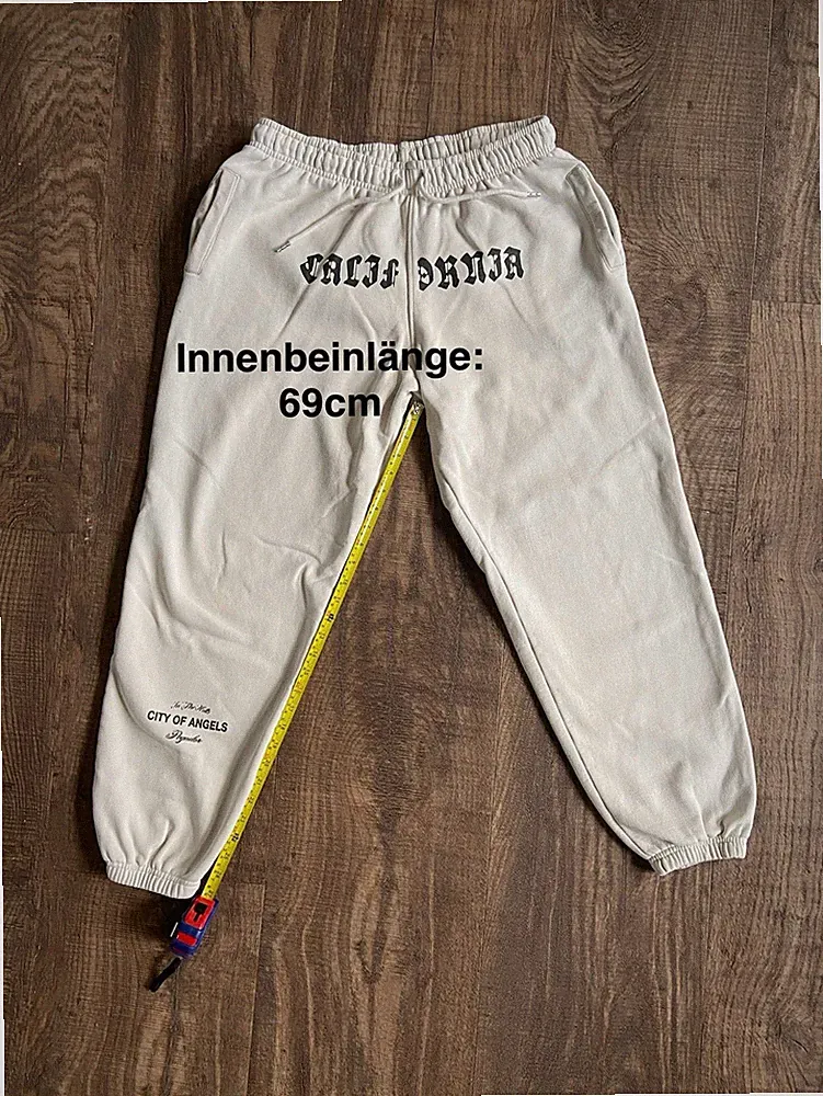 PEGADOR | Jogginghose/Sweatpants | Größe: L | cremeweiß | City of Angels Print