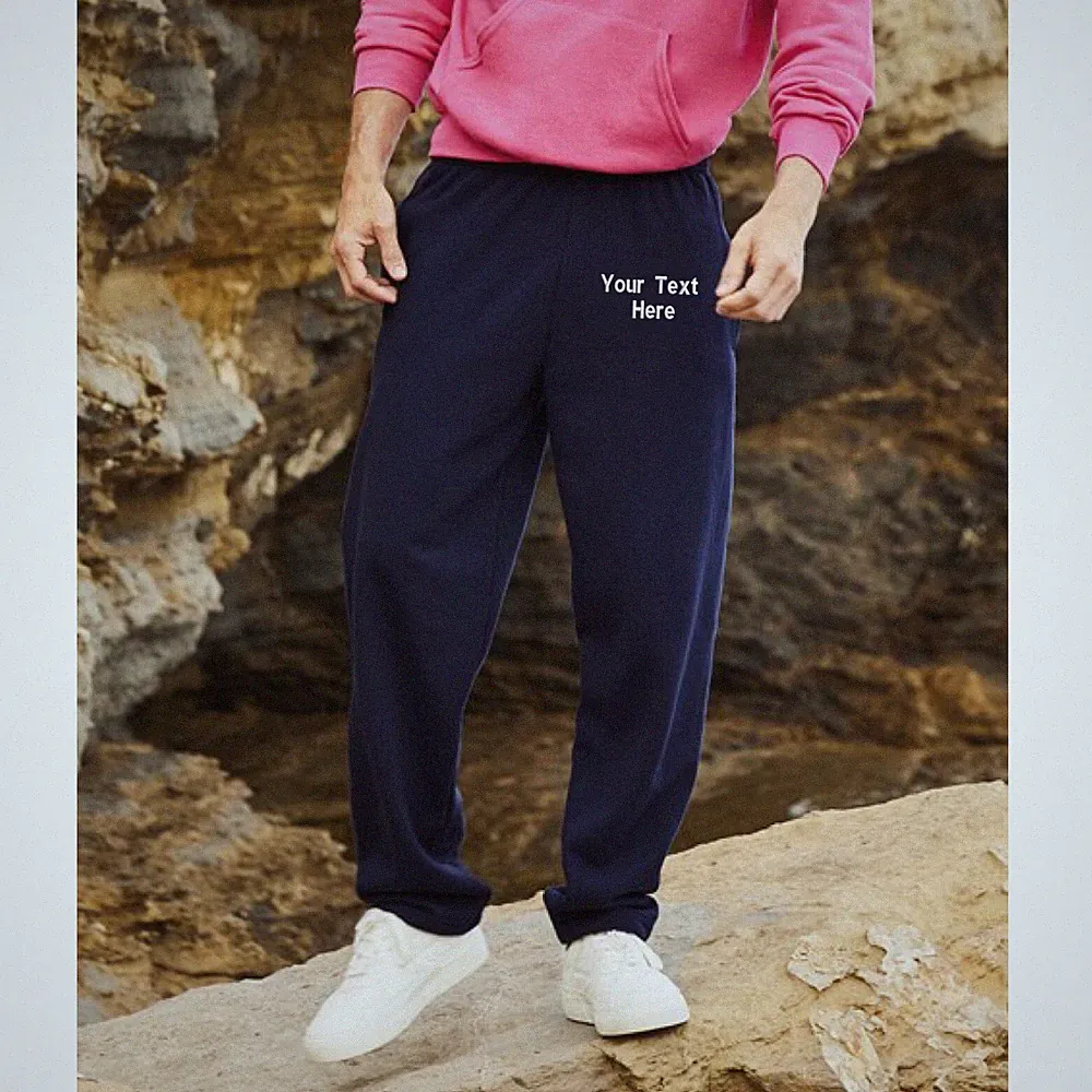 Personalisierte bestickte Jogginghose mit offenem Bein 8020 Jogger Custom Gymwear Laufen
