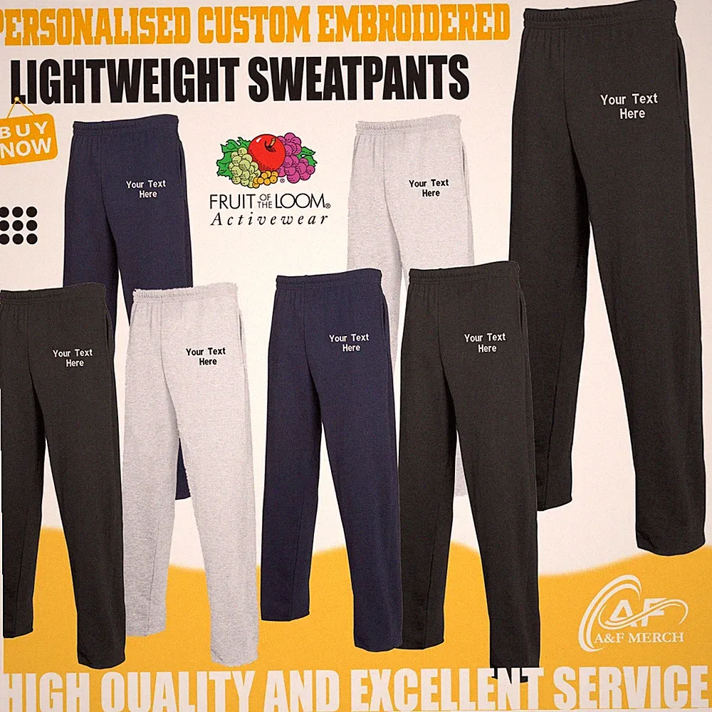 Personalisierte bestickte leichte Jogginghose Sweatpants Loungewear Hose