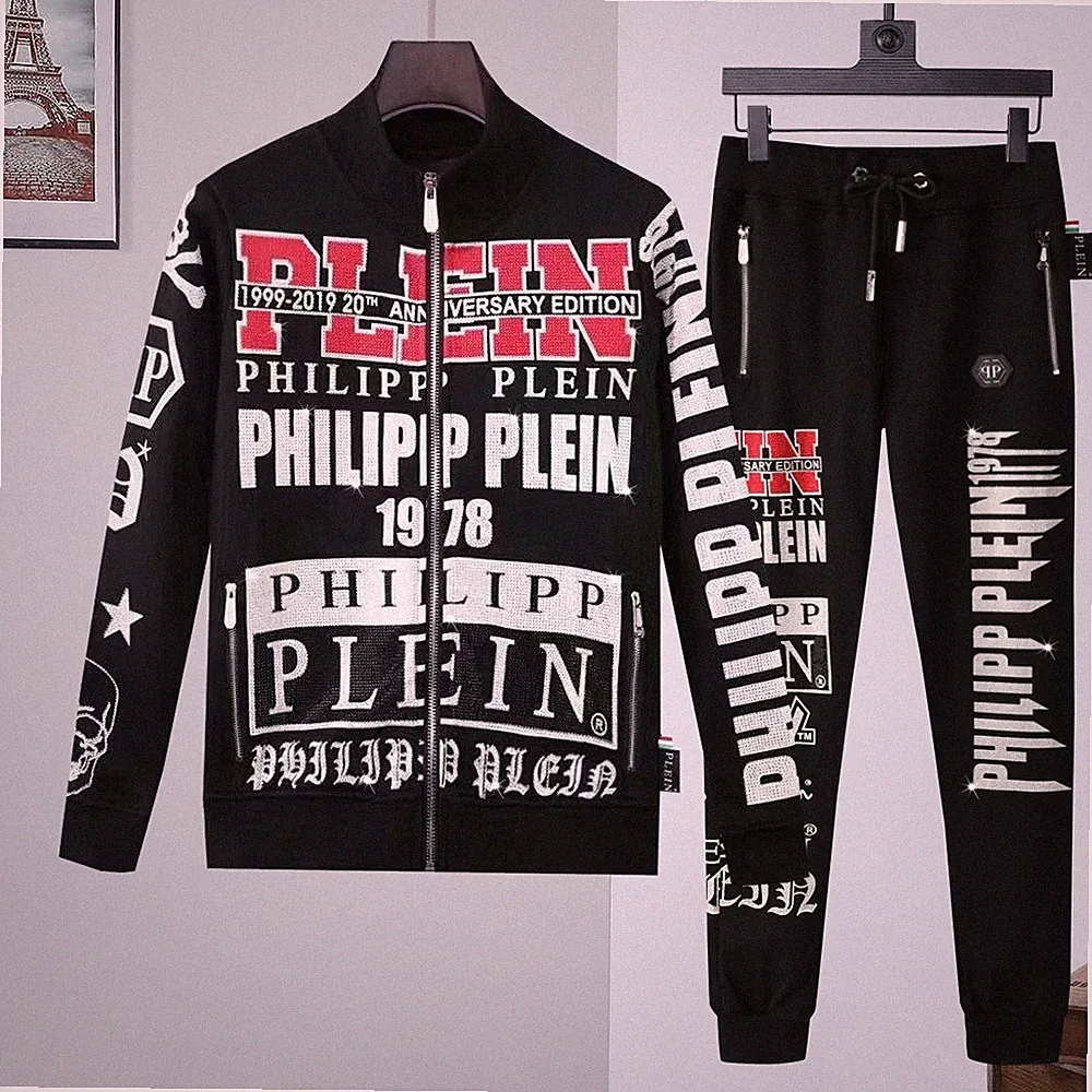 PHILIP PLEIN GOLD ANZUG STRASS GOLD HOSE TRACKSUIT PHILIPP JOGGER STRASS