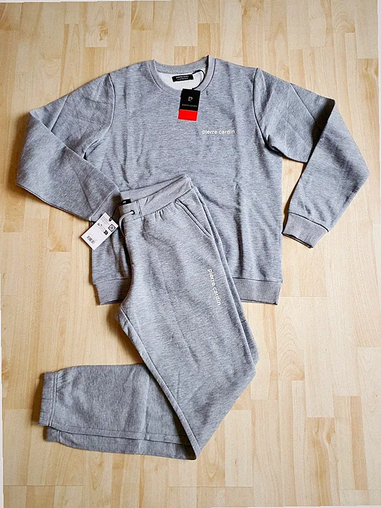 Pierre Cardin Jogginganzug Herren Gr. S NEU Sweathose mit Sweatshirt grau