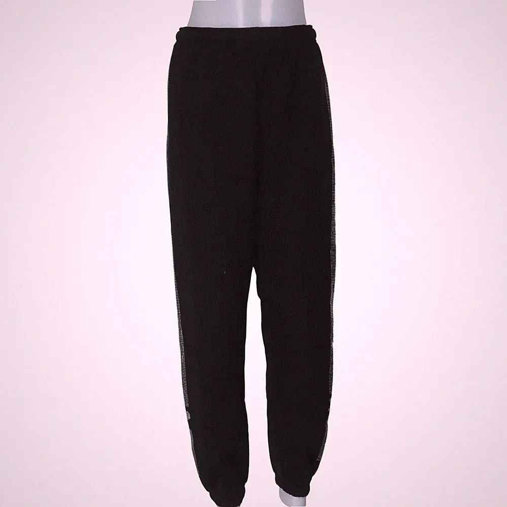 Pink Victoria's Secret, Jogginghose, Größe: M, Schwarz/Silber #3jE