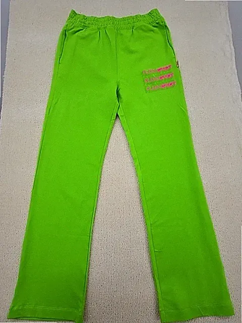 Plein Sport Jogginghose grün Baumwolle Logo-Druck Kordelzug Regulär