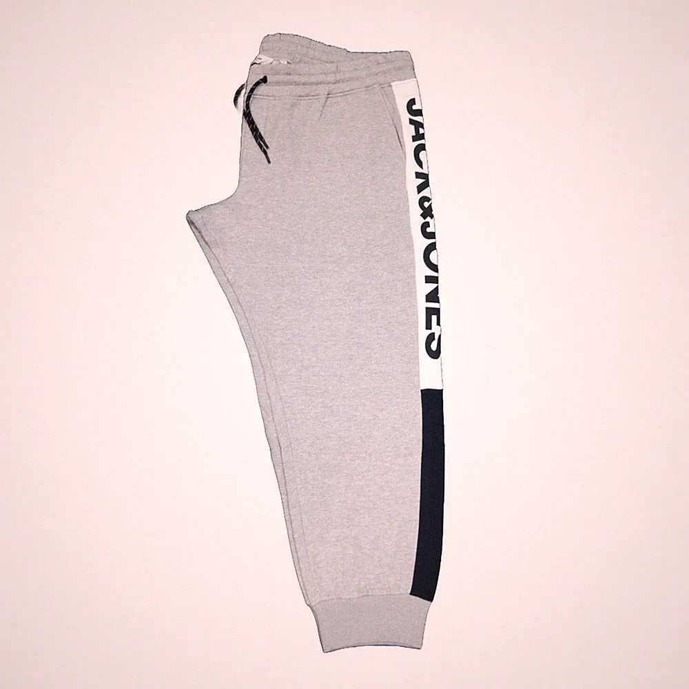 PLUS SIZE JACK & JONES JPSTWILL LOGO SWEAT Herren Jogginghose / Grau-Melange