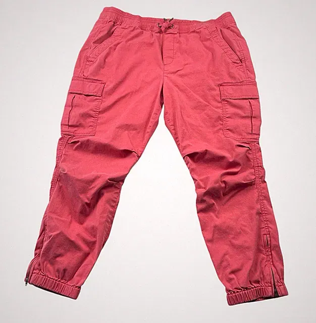 Polo Ralph Lauren Cargo Jogger Pants Men Large Red Utility Cuffed Streetwear Y2K