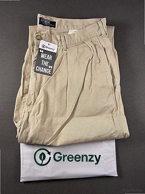 Polo Ralph Lauren Chino Hose Herren Beige Pleated Classic Fit Größe 38x32