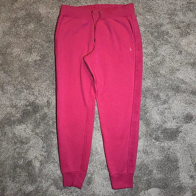 Polo Ralph Lauren Double Knit Tech Fleece Jogger Sweat Pants Mens Small Pink