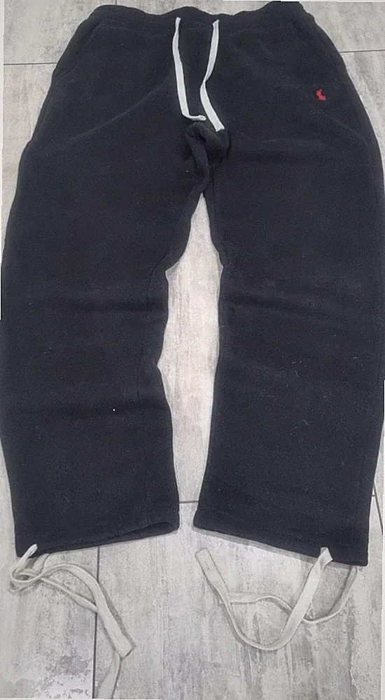 Polo Ralph Lauren Herren Jogginghose Baumwolle schwarz L Logo Zugband Fleece
