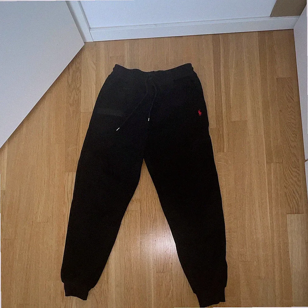 Polo Ralph Lauren Herren Jogginghose M Schwarz Baumwolle Tunnelzug Elastikbund