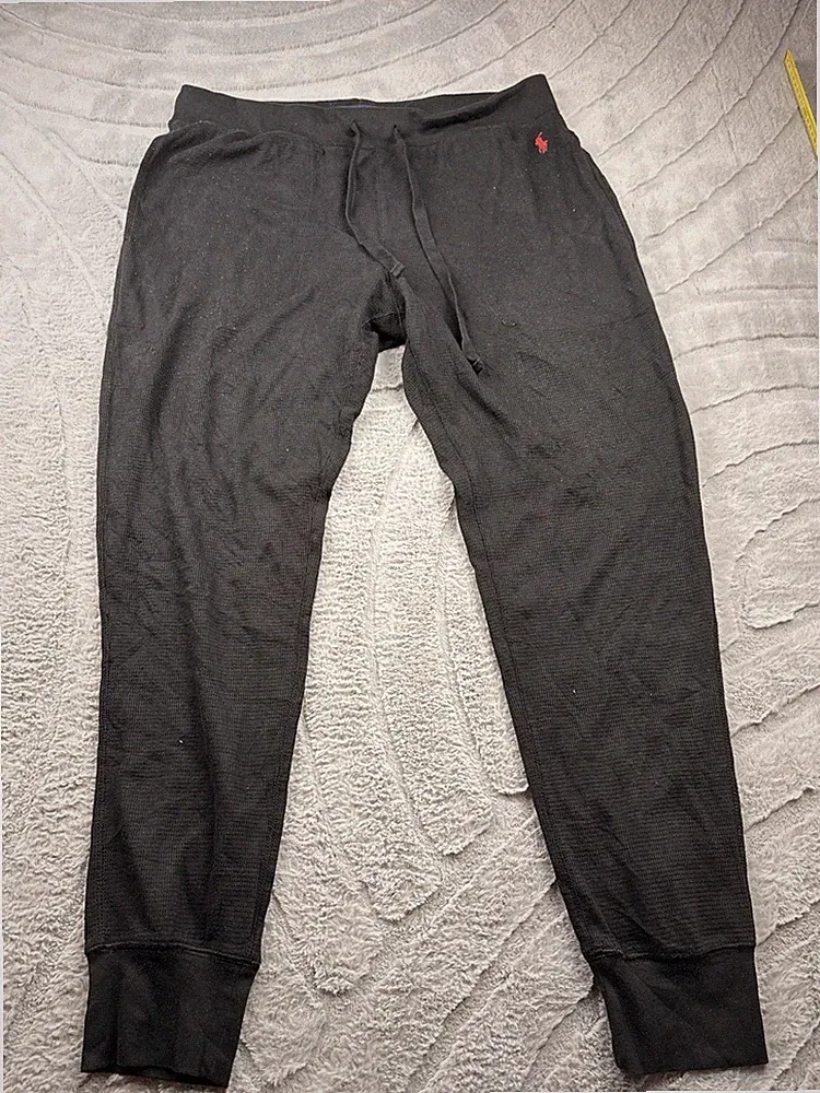 Polo Ralph Lauren Herren Jogginghose Schwarz XL Kordelzug Logo Schrittl. 74cm