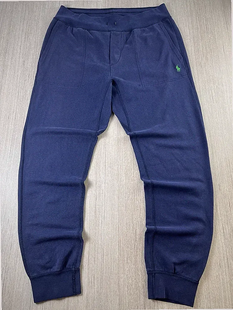 Polo Ralph Lauren Herren Jogginghose Sport Fleece Sweatpants Navy Grün Pony Größe L