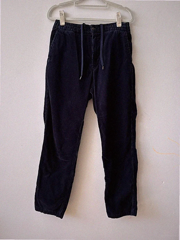 Polo Ralph Lauren Hose Herren Small Blau Cord Jogger Classic Fit Winter