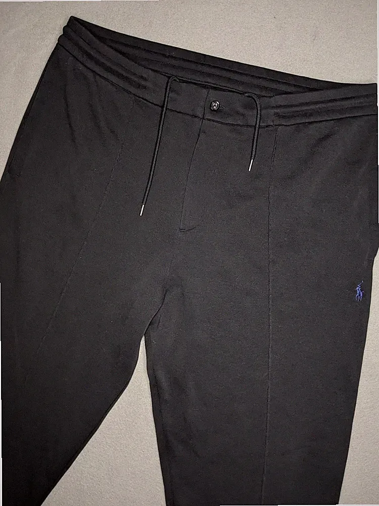 Polo Ralph Lauren Jogger Pants Mens 2XLT Black 40x30 Pony Drawstring Sweatpants