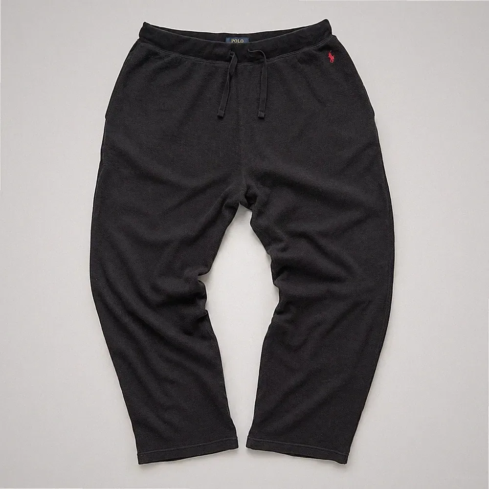 Polo Ralph Lauren Jogginghose Schwarz Waffelstrick Herren Gr. XL Wie Neu