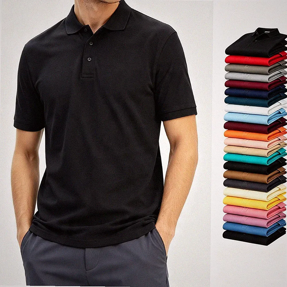 Poloshirt Herren Regular Fit Pique Kurzarm Uni Polo Hemd 100% Baumwolle S - 5XL