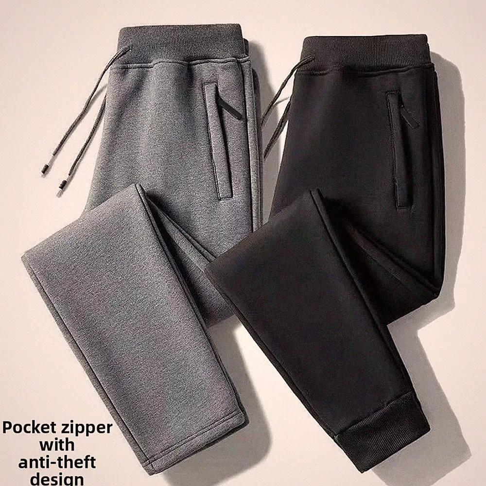 Polyester Einfarbig Herren Jogginghose Gerades Bein Freizeit Sweatpants W