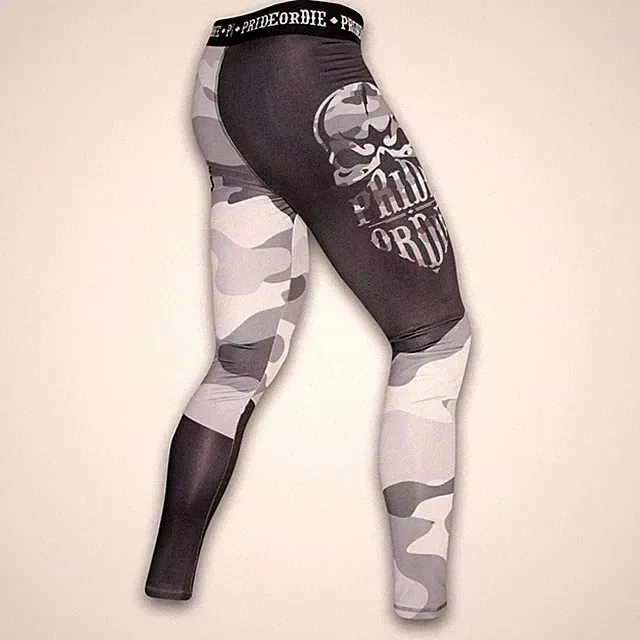PRiDE or DiE Herren Kompressionshose Reckless Gr S Schwarz Jogging Grappling MMA