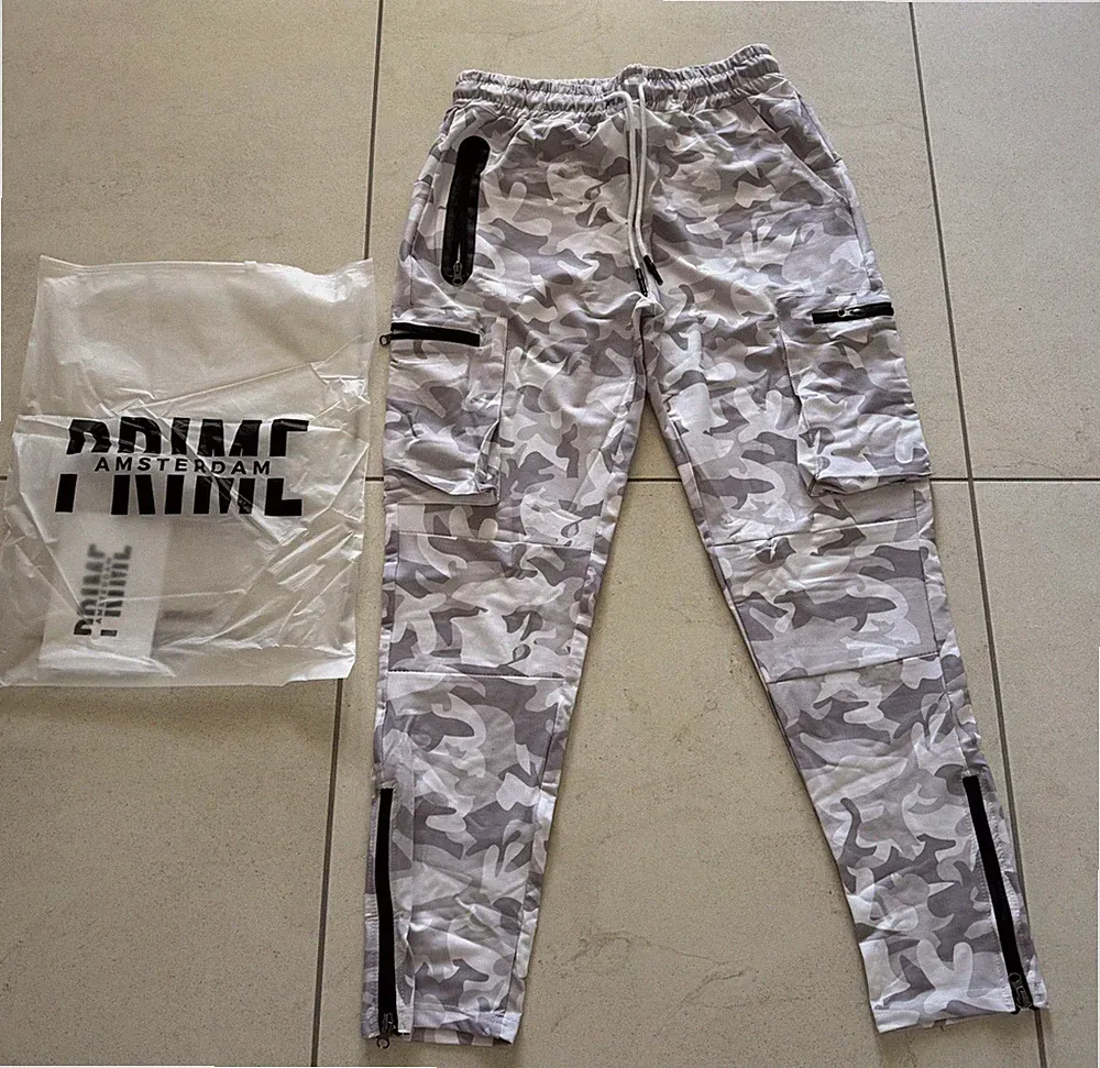 Prime Amsterdam Camouflage Jogginghose mit Taschen Gr. M, Farbe: Weiß „NEU"