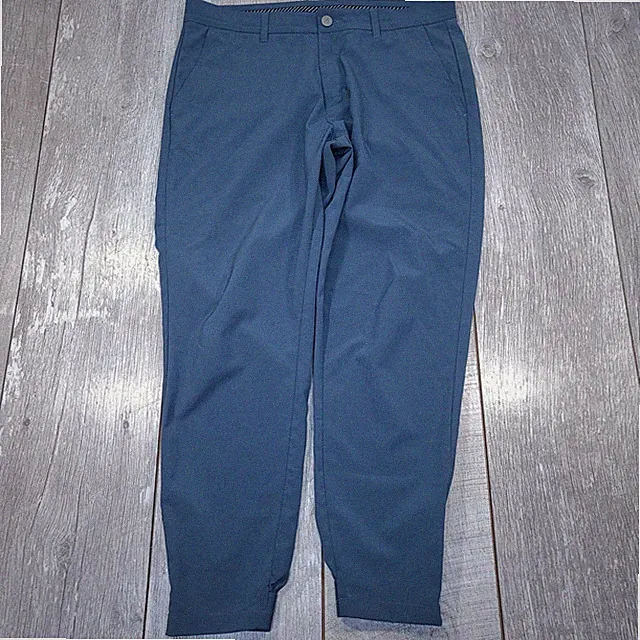 Primo Golf Joggers Mens 33 Short Blue Grey Tapered Ankle Zip Stretch Athletic