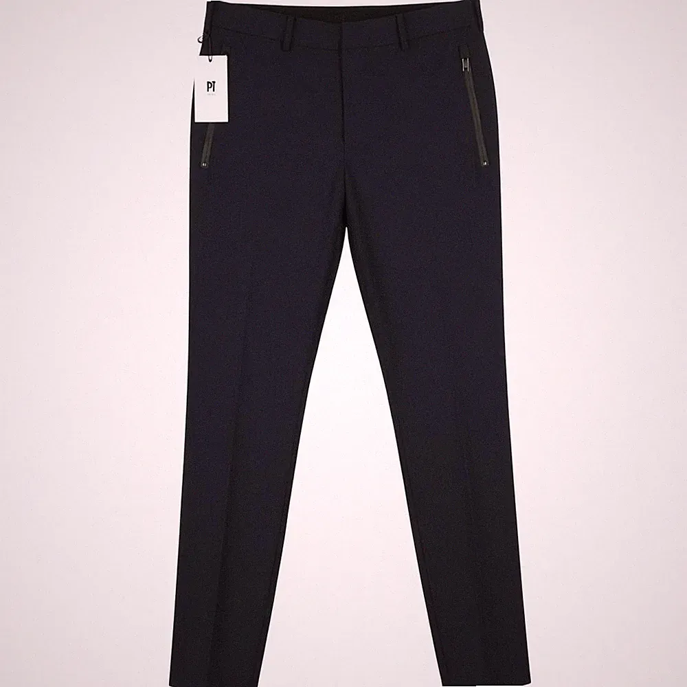 PT TORINO Lamda Herren Slim Fit Hose Mit Reißverschluss-Tasche Polyamid Blau