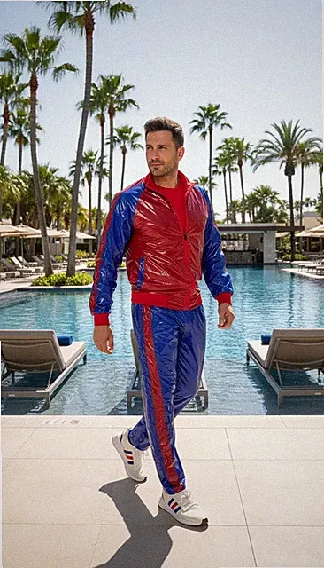 PU Nylon Jogging Anzug