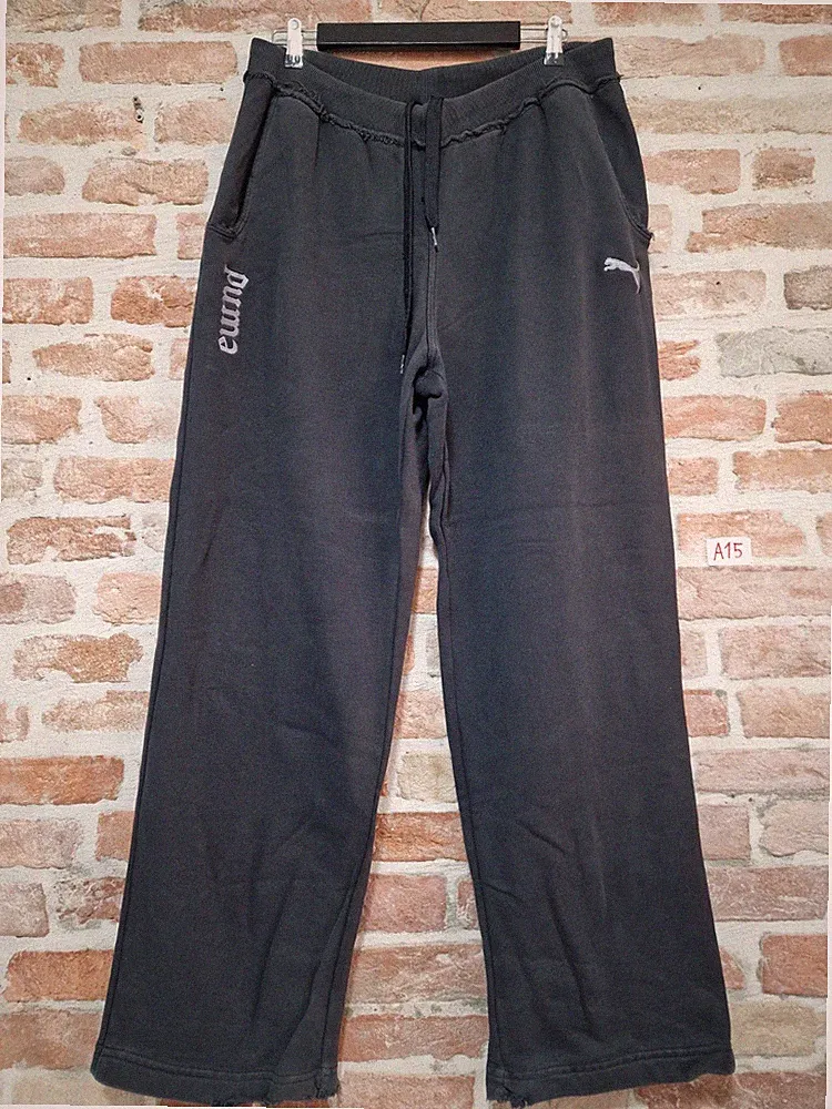 Puma Anzughose Selten Sportlich Schwarz Herren Graphic Hip Hop Größe XL IT 56