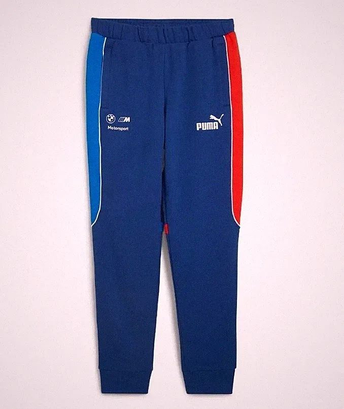 PUMA BMW M Motorsport MT7+ Sweat Pants CC Herren Jogginghose Blau Rot M W32 L26