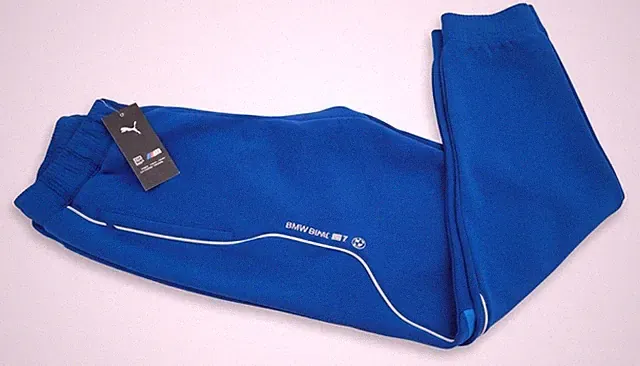 PUMA BMW MMS Sweat Pants Hose Trainingshose Jogginghose Herren blau Größe S + M