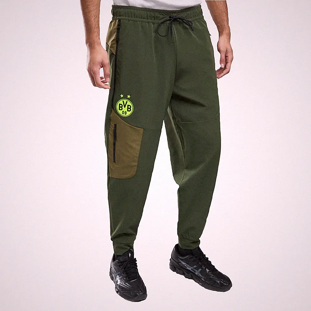 Puma BVB Jogginghose Borussia Dortmund Hose Trainingshose Herren Tech Woven