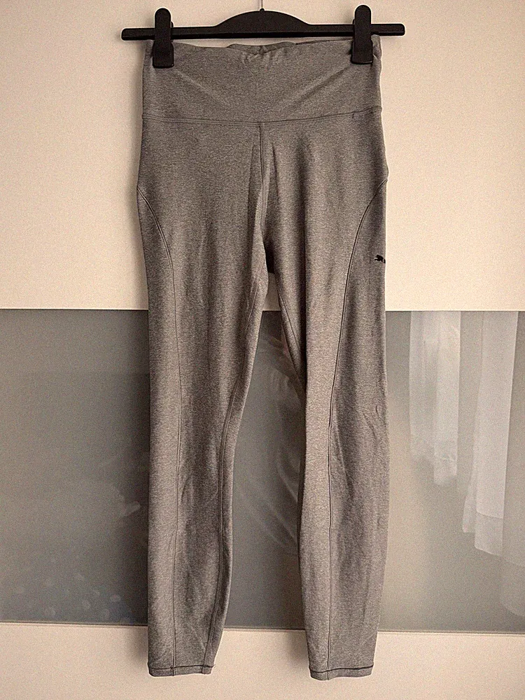 PUMA Damen Basic Sport Leggings grau S/36 lange Hose Gym Jogging Yoga