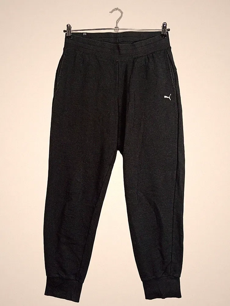 PUMA Damen Jogginghose Baumwolle Schwarz Gr. 38 M Sport Freizeit Hose