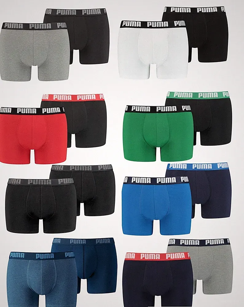 Puma Herren Boxershorts 2er 4er 6er 8er 10er Pack Unterwäsche Unterhosen Boxer