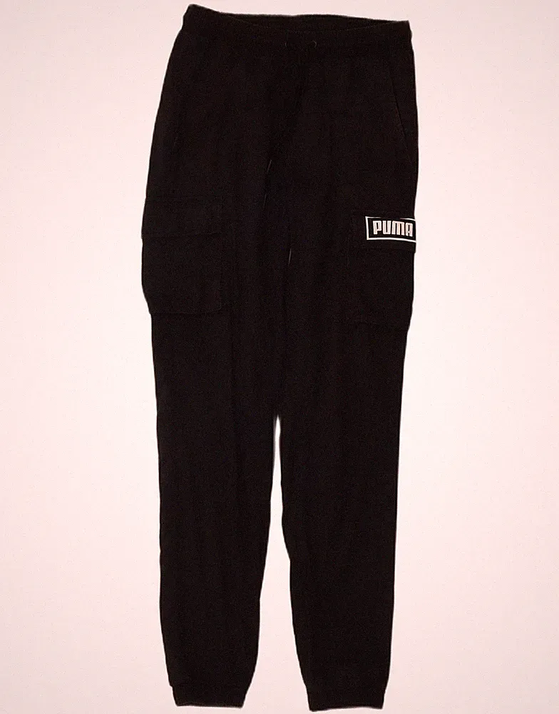 Puma Herren Graphic Jogginghose Cargo Hose Small W27 L31 schwarz Baumwolle FA11