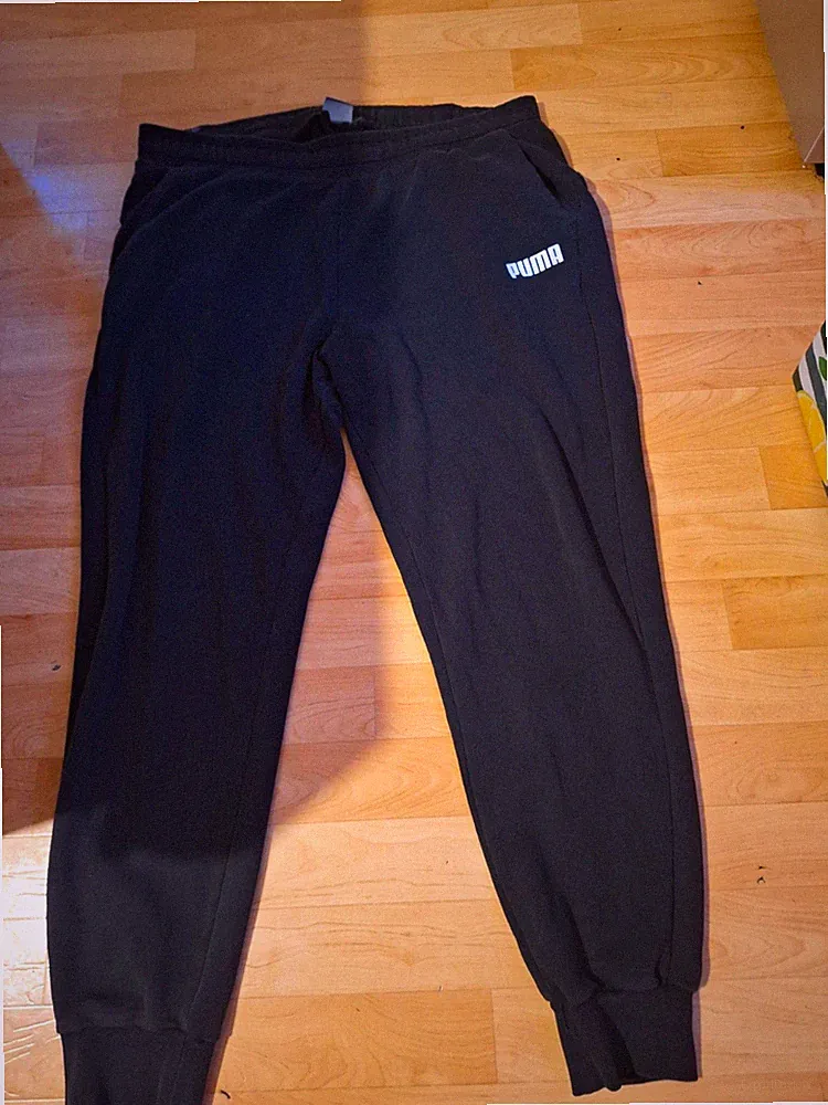 PUMA Herren Jogginghose Blau 2XL Baumwolle Logo Sport/Freizeit Normalgröße