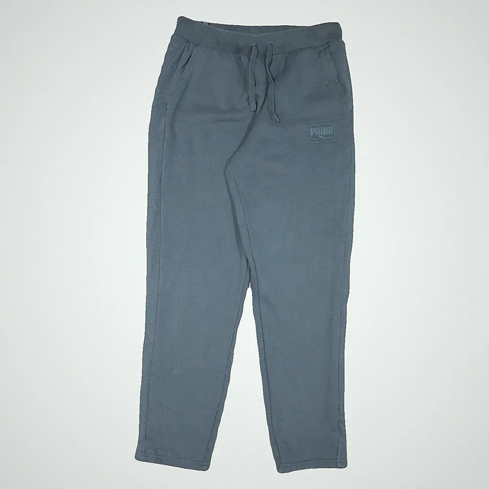 PUMA Herren Jogginghose Blau Baumwollmischung Regular Tapered W30 L30