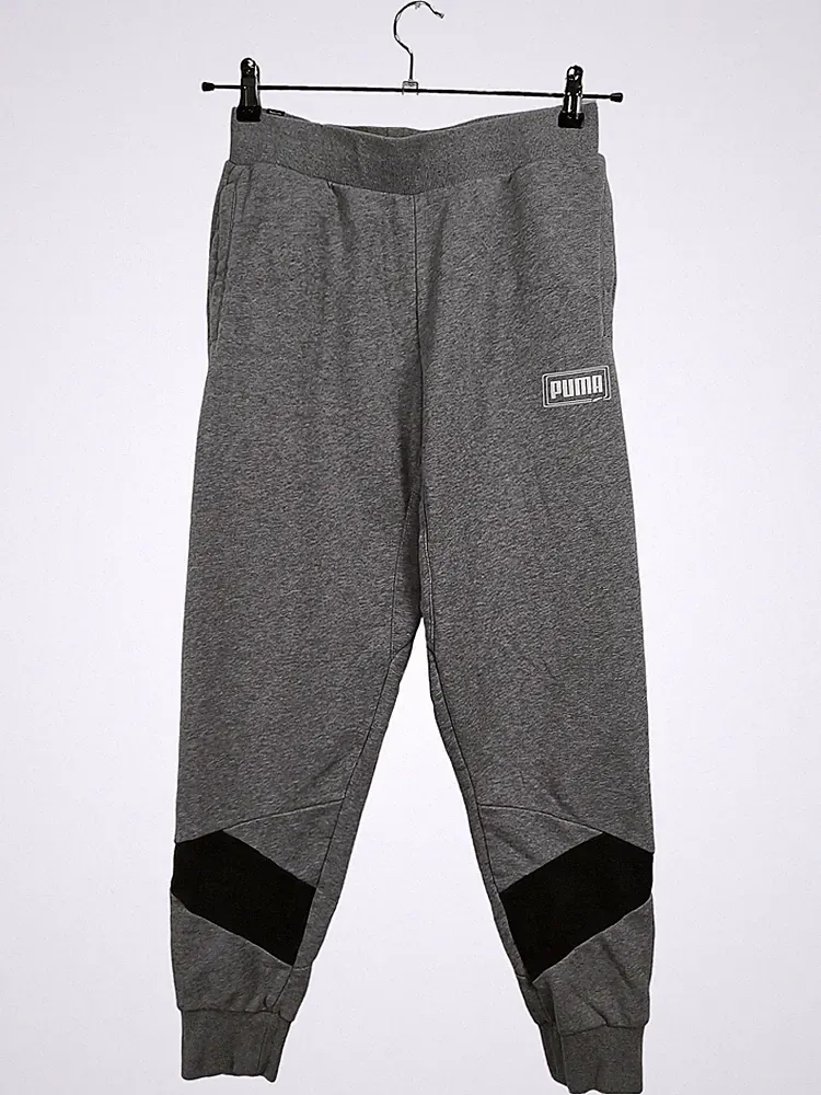 PUMA Herren Jogginghose Grau Meliert Gr. M Sporthose Sweatpants