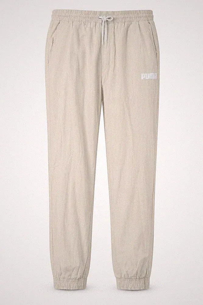 Puma Herren Jogginghose Größe XL Beige Freizeit Gummibund Logo