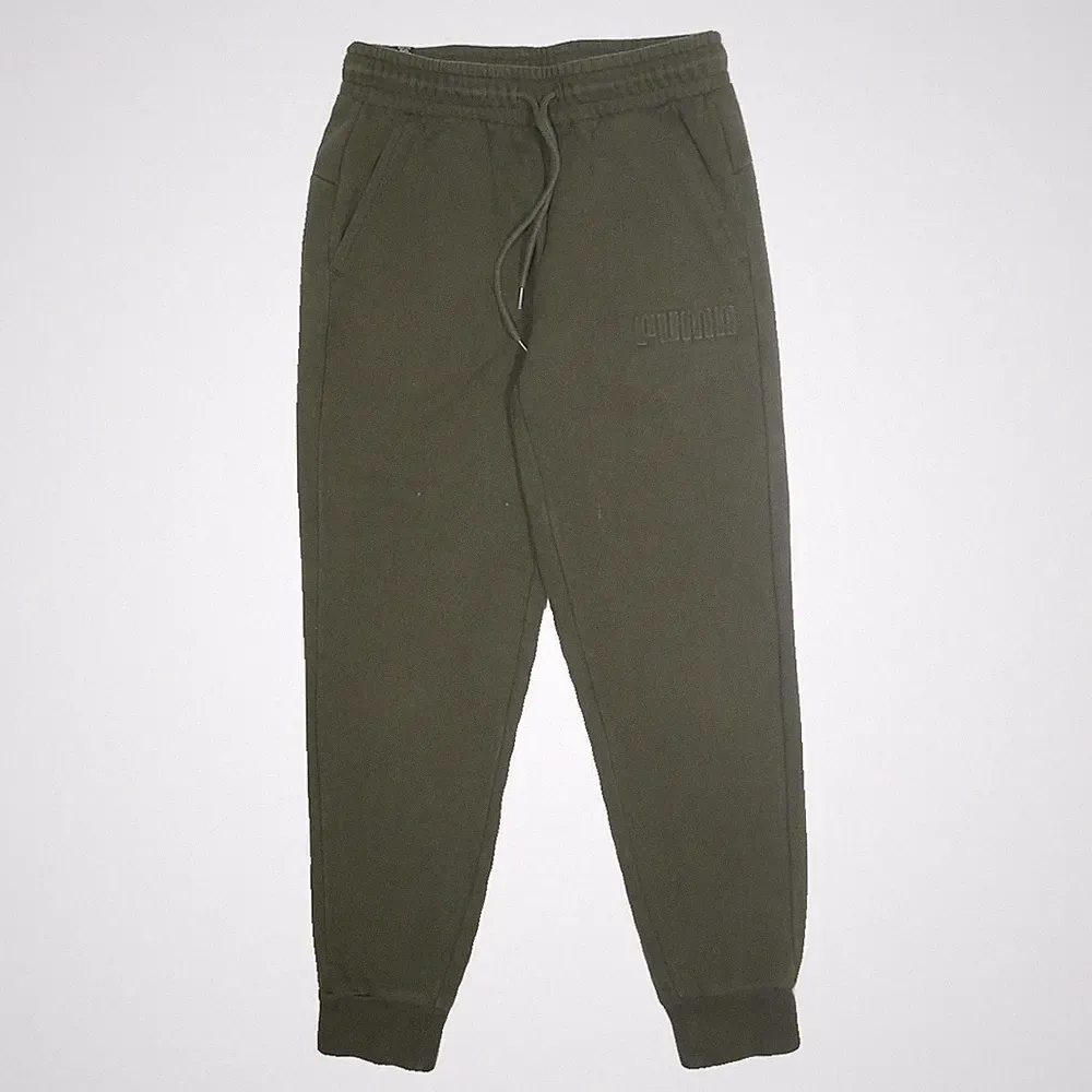 PUMA Herren Jogginghose Grün Slim Konisch S W28 L28 Baumwollmischung Casual Wear