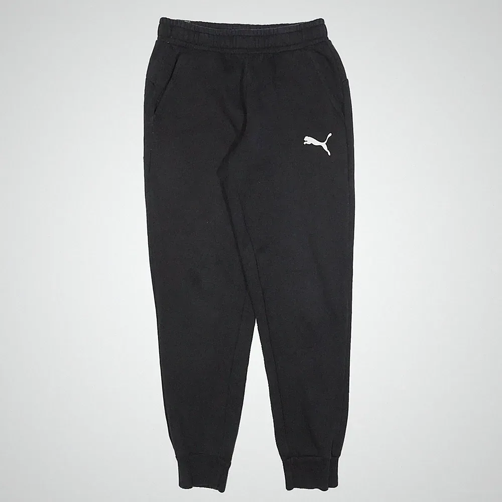 PUMA Herren Jogginghose Schwarz Schlank Konisch S W26 L28 Baumwolle Blend Casual