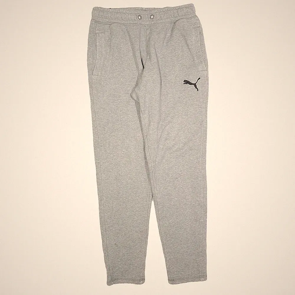PUMA Herren Jogginghosen Grau S W28 L30 Baumwollmix Slim Fit Logo