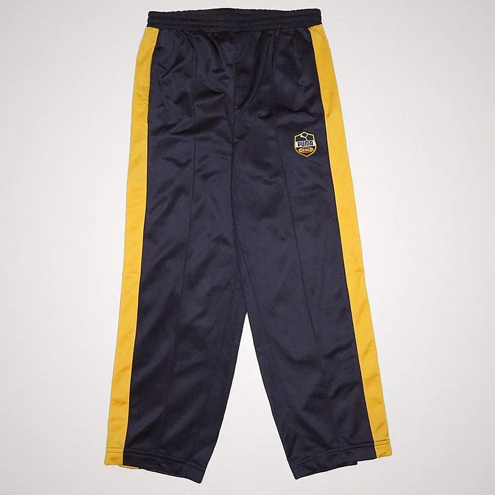 PUMA Herren Jogginghosen Navy & Gelb Slim Tapered M W27 L25 Casual