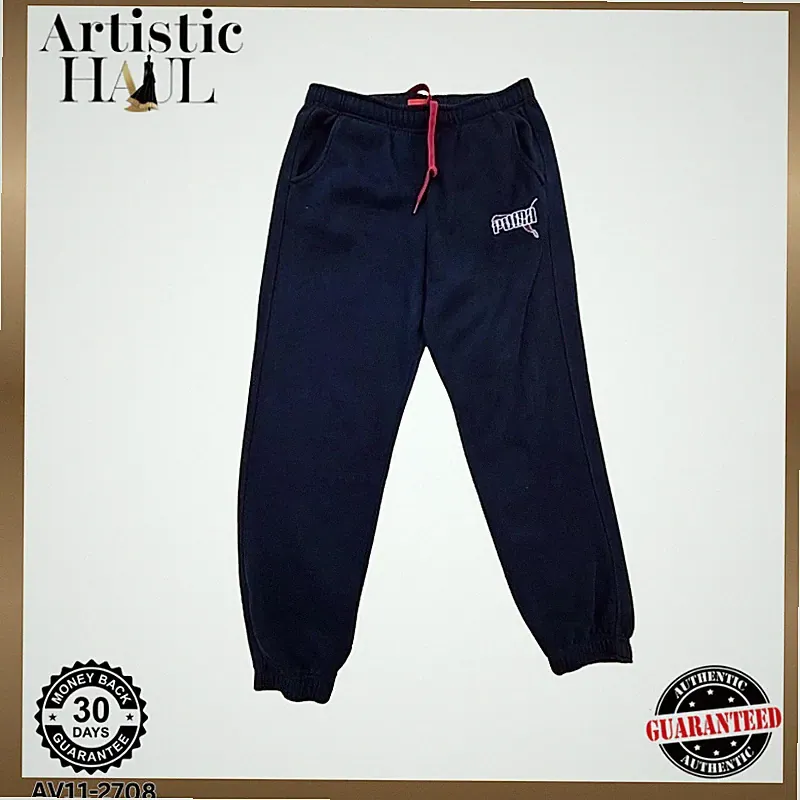Puma Herren Navy Fleece Jogginghose Größe L Regular Fit